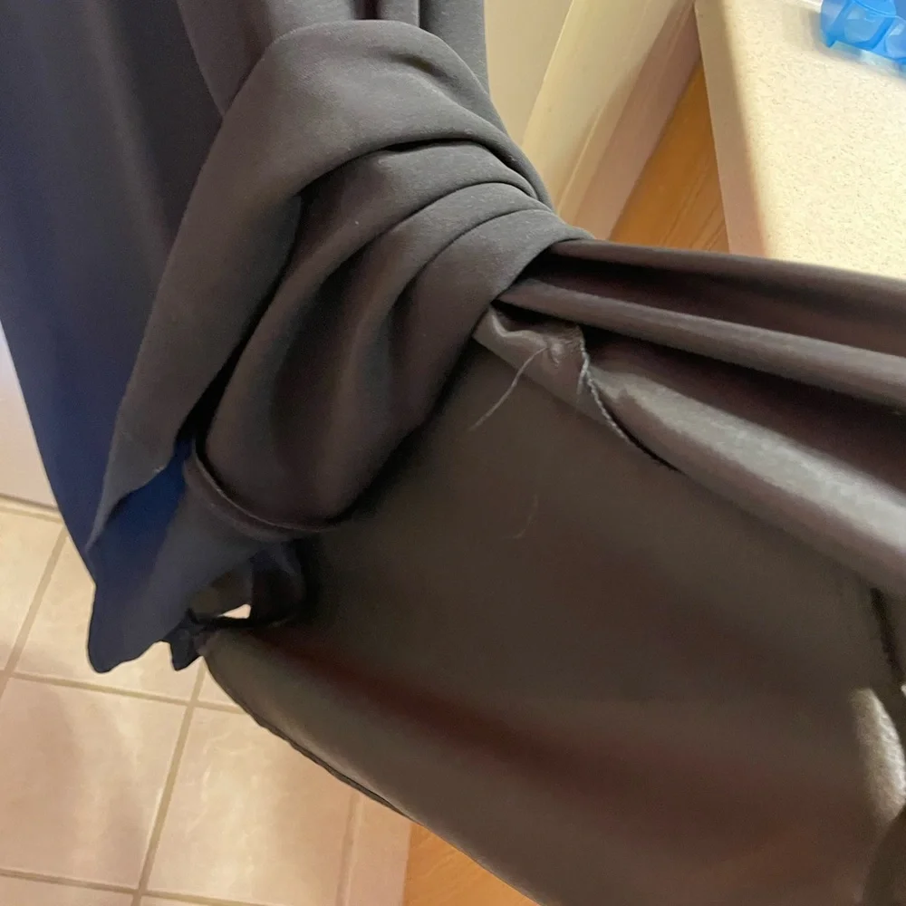 Ladies v neck black dress. EUC - Picture 4 of 5